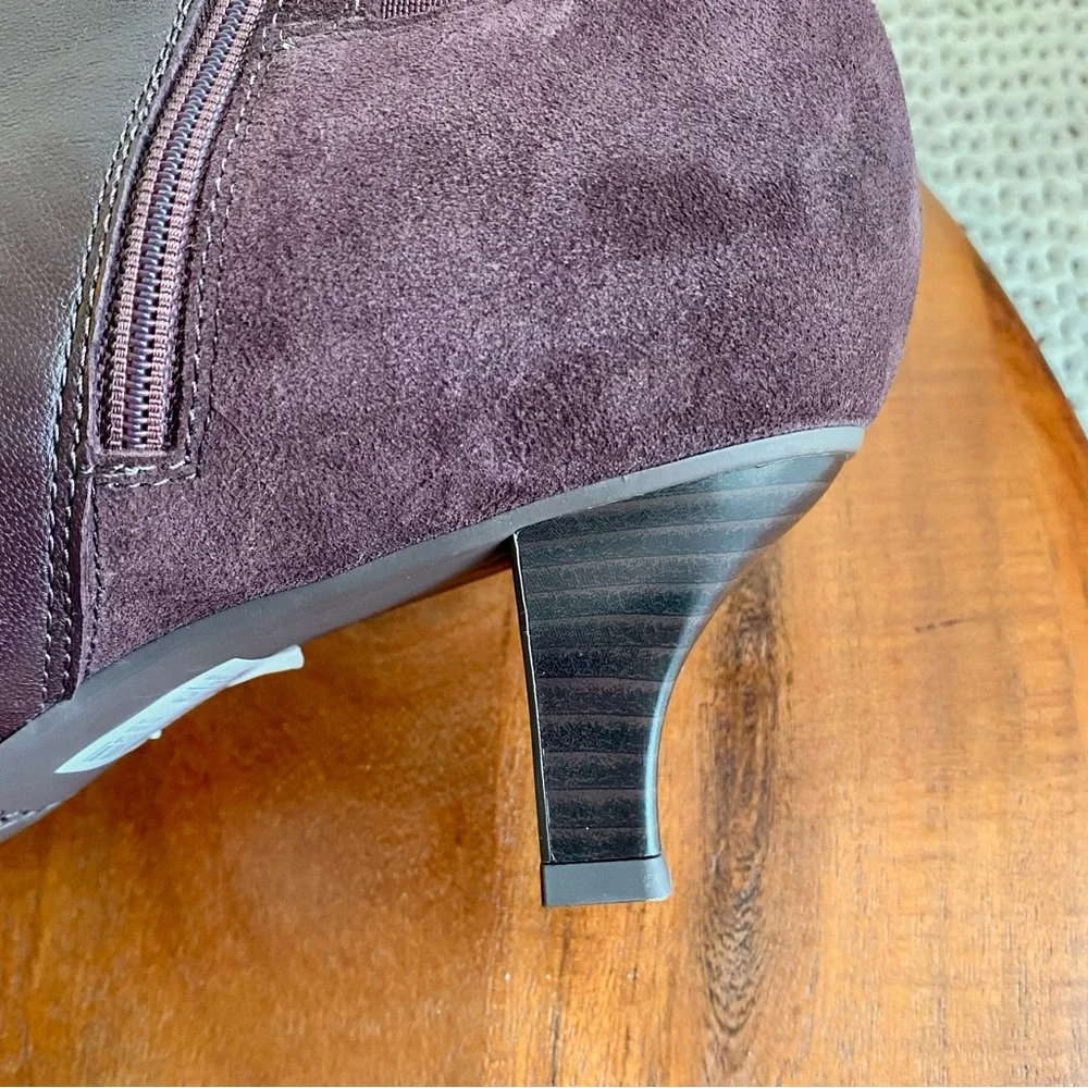 Clarks Kepley Erin Brown Leather Chelsea Ankle Boots with Kitten Heel - Picture 7 of 10